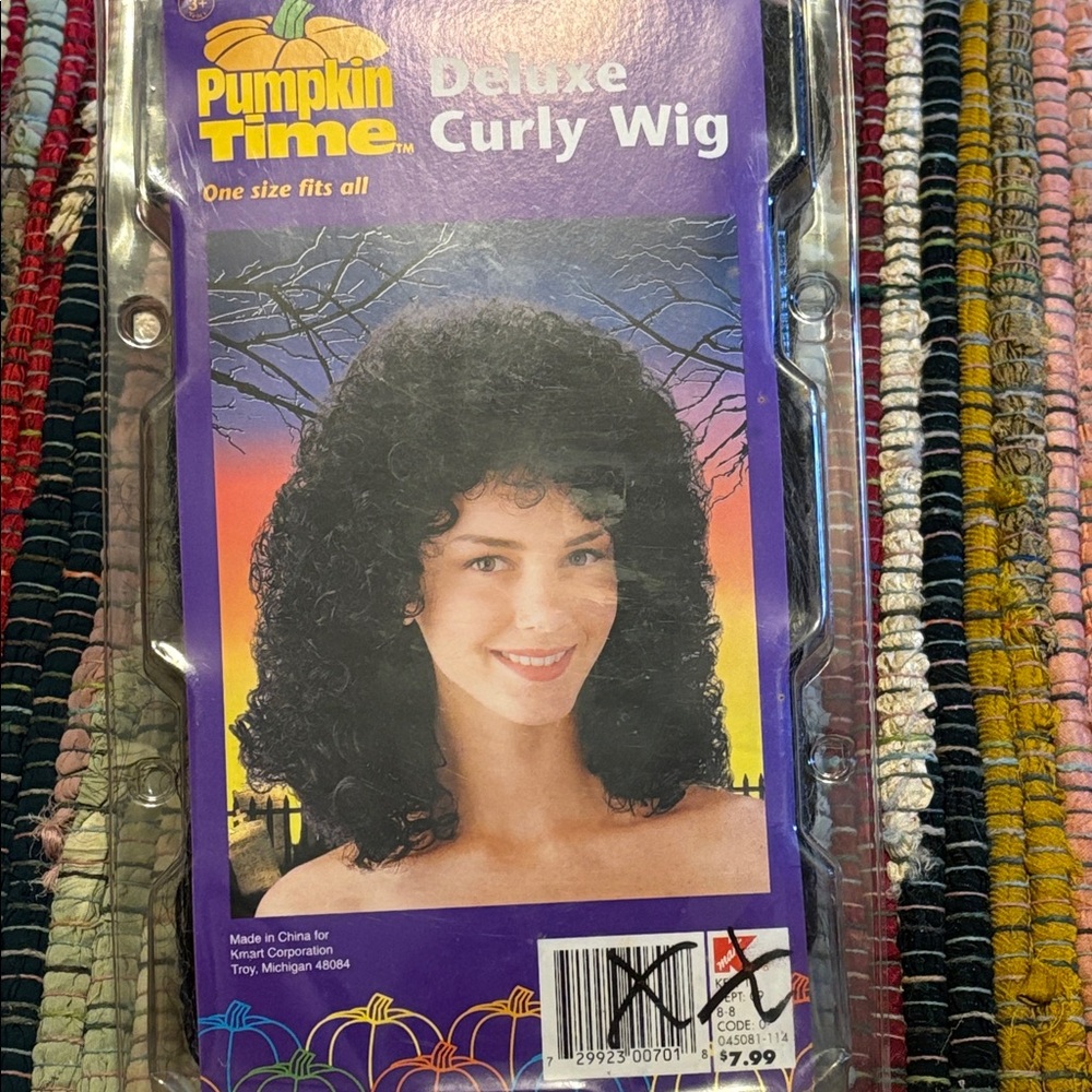 Black Deluxe Curly Wig